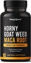 Natgrown Horny Goat Weed e Maca Estratto di radice Supplemento per gli uomini e le donne (Epimedium Extract, Hornygoatweed) Vegan Capsules -120 Ct