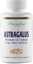 Estratto di erbe di Astragalus Paradiso, Capsule Vegetariani per Energia, Salute Digestiva & Immune, Non OGM, Gluten Free, 120 Capsule