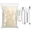 Timgle 2000 Count Leere Kapseln mit Lab Spoon Füllungs-Kit Klare füllbare leere Container DIY Gemüse Kapsel Füllung für Ihre eigenen Ergänzungen