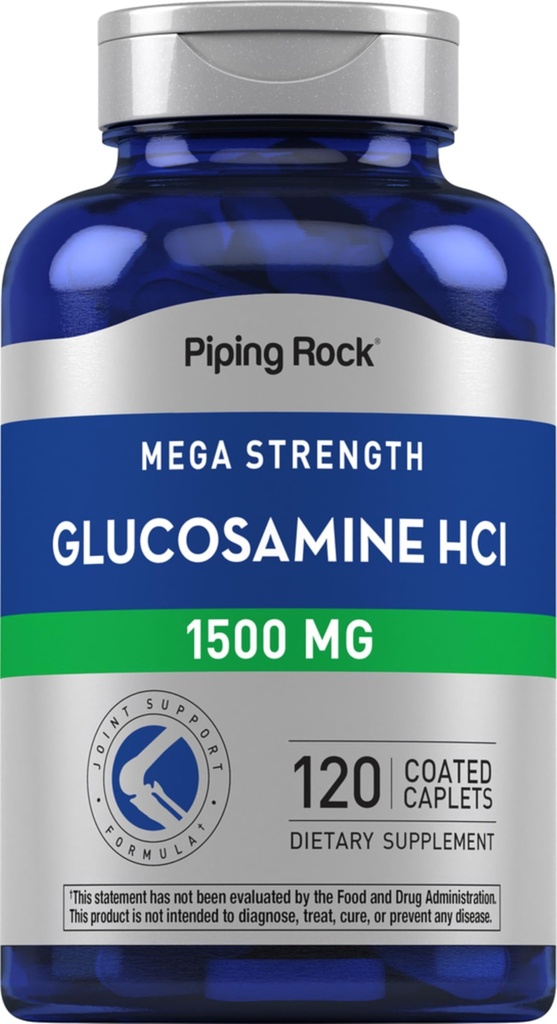 Piping Rock Glucosamin HCL 1500mg | 120 Caplets | Mega Strength | Non-GMO & Gluten Free Supplement