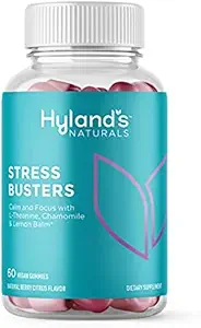 Hyland's Stress Busters Gummiess, Calm and Focus with L-theanine, Chamomile and Lemon Balm, 60 Vegan Gummies (30 giorni)