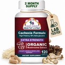 SCIENCES CANCER Supplément Cachexia, Capsules d'extrait de champignons biologiques certifiées USDA, force supplémentaire de 1 500 mg, puissance élevée 40% Beta-Glucans, Immune & Soutien métabolique, Poids et masse musculaire