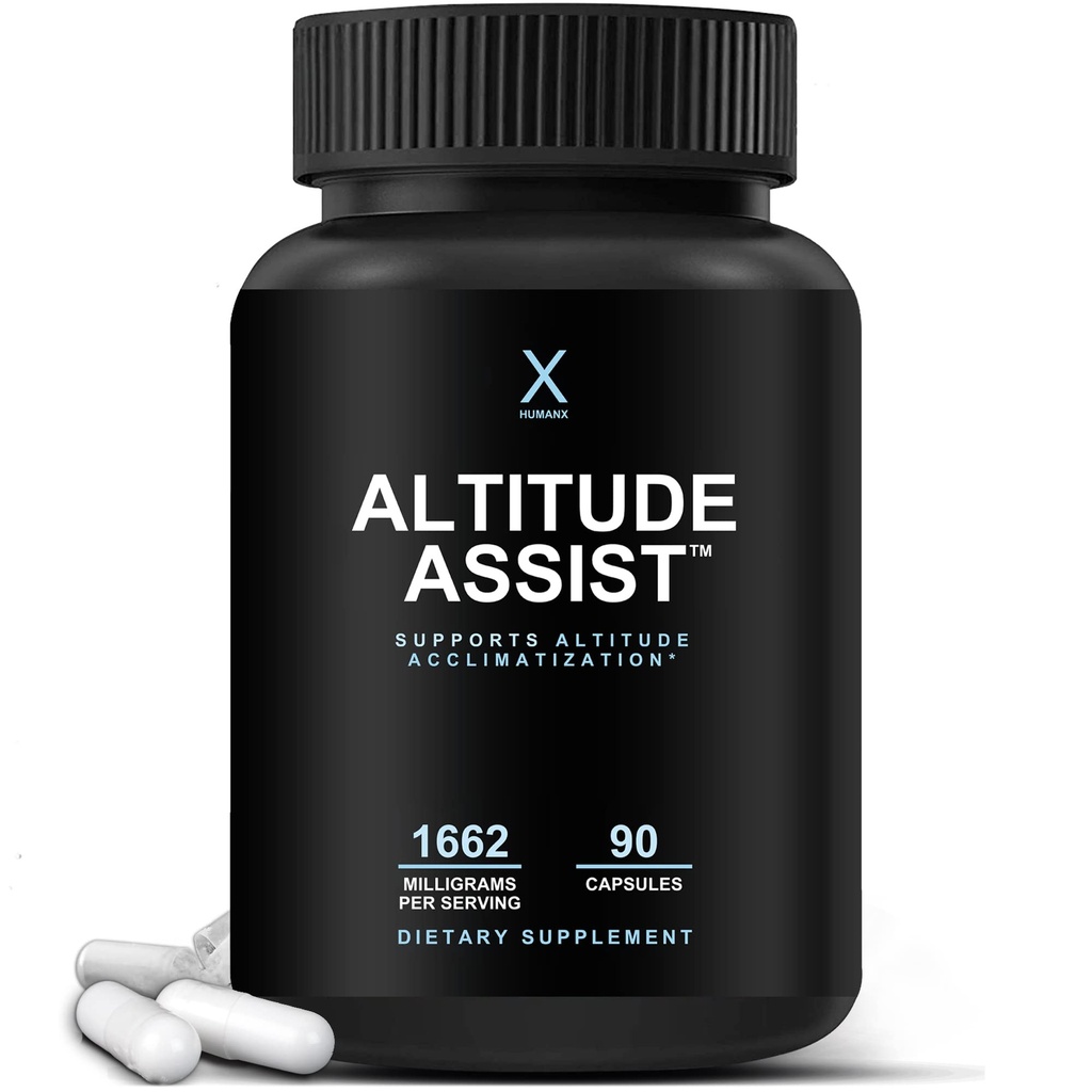 Altitude Assist - Altitude Sickness Prevention - Rilievo per lo sport di montagna (Skiing, Snowboarding, Arrampicata) - Non OGM, Vegan, Keto - Formula per l'acclimazione, Altitude Sickness Supplement - di HumanX
