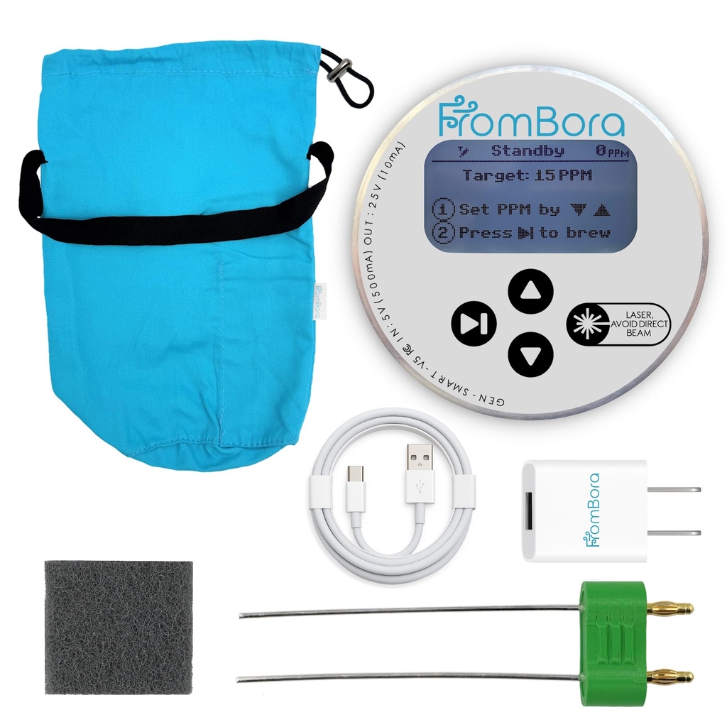 Kolloidale Silber Generator Kit – 99,99% (Ag) Rods, TDS Meter, Kolloidale Silber Maschine, Wasser Ionizer Maschine für Zuhause, Reisetasche, FromBora Smart Generator