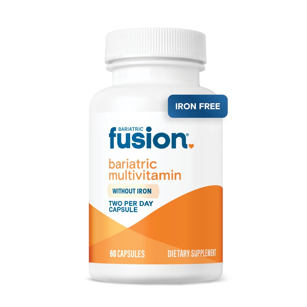 Bariatric Fusion Bariatric Multivitamin Senza Ferro | Pazienti di Chirurgia Bariatrica | Iron Free Bariatric Vitamin for Gastric Bypass and Maniche Gastrectomy | 60 Capsule | 1 Mese di Alimentazione
