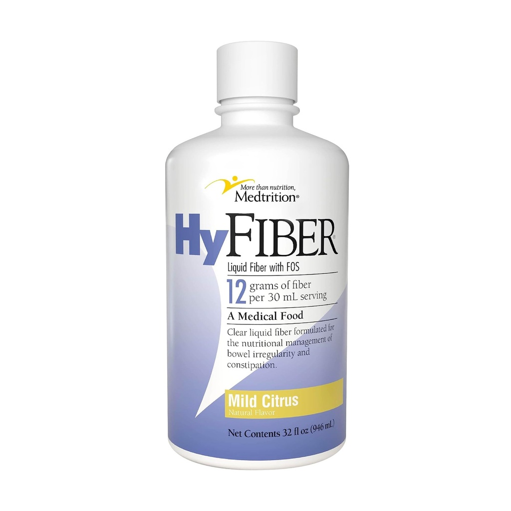 Medtrition HyFiber fibre liquide quotidienne pour la régularité et les tabourets doux, 12 Grams fibre soluble, 32 fl oz 1 bouteille