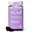 HUM Calm Ashwagandha Gummies für Frauen und Männer, L-Theanine Ashwagandha Ergänzungen für tägliche Entspannung & Clarity Unterstützung, Vegan Fast Acting Gummy Formel, Gemischte Berry Flavor, 60 Gummies