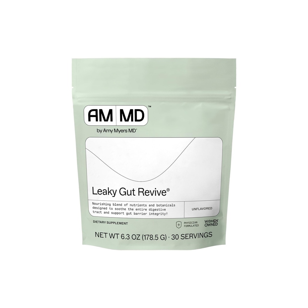 Amy Myers MD Leaky Gut Revive - Gluten-Free & Non-Dairy - Botanical Blend for Healthy Gut Support - GI Health Support with Prebiotic Fiber, Slippery Elm Bark & Marshmallow Root - 6,3 Unze (30 Servierungen)
