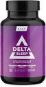 Delta Sleep by HTLT | Integratore di sonno completo con Ashwagandha, Melatonin, 5-HTP, & GABA | L-teanina & Magnesium Glycinate per mantenere i livelli GABA | Radice Valeriana per il sonno, (90 capsule)