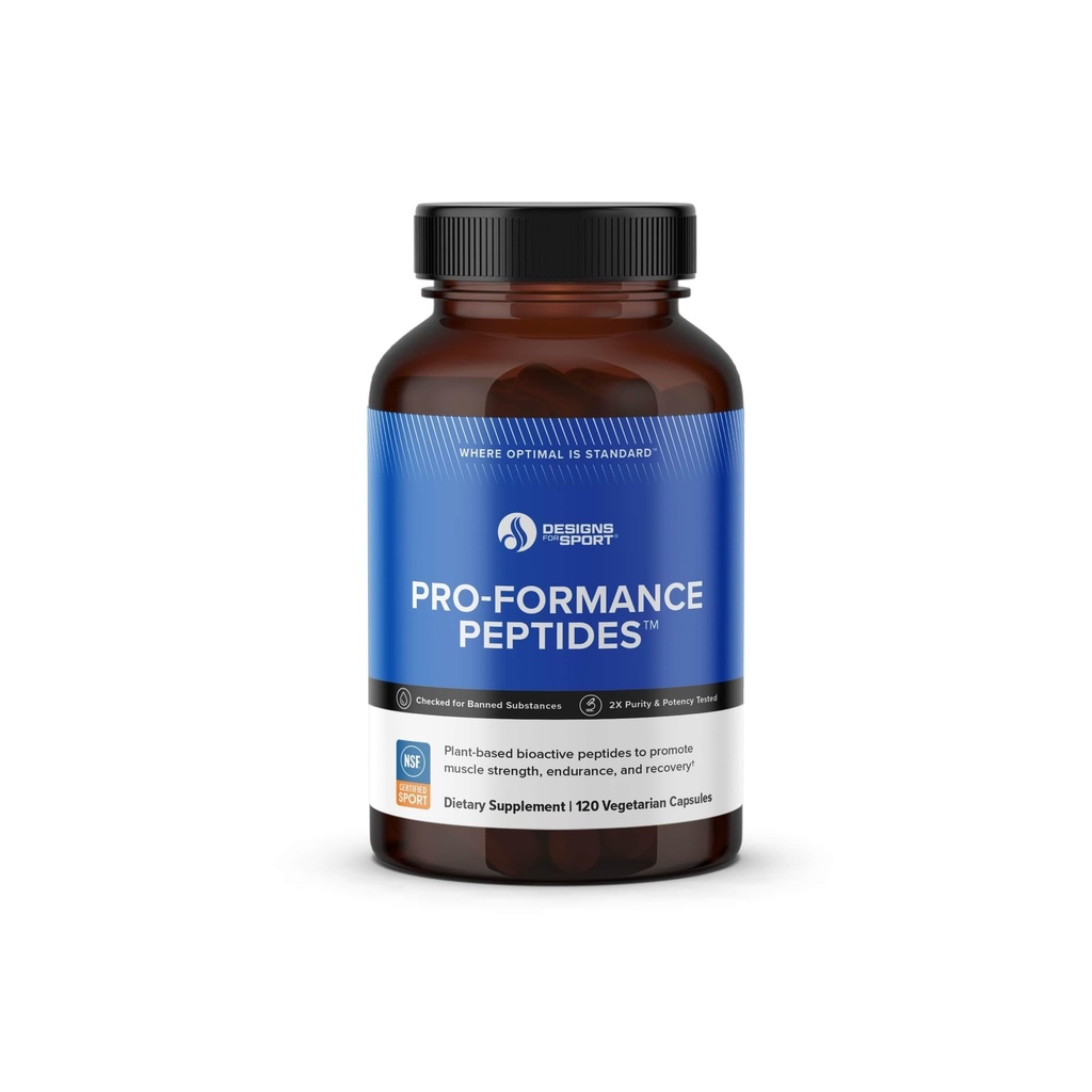 Progetti per Sport Pro-Formance Peptides - Supporta la crescita muscolare e il recupero* - Formula atletica per supportare le prestazioni di picco* - NSF Certificata per lo sport - 120 capsule vegetariane