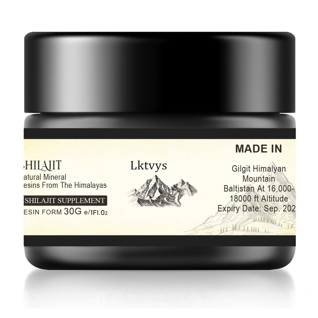 Shilajit Himalayan Organic, Shilajit Supplement, Shilajit Resin angereichert mit über 85 essentiellen Mikronährstoffen, steigert Energie und Immunität Vitalität, Pure Shilajit für Männer und Frauen