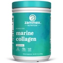 Peptidi di collagene marino di Zammex polvere non aromatizzata, polvere di collagene di pesce selvatico, supporta la pelle sana, capelli, giunti, supplemento di collagene di tipo 1 & 3 per le donne - facile da mescolare. (32 porzioni)