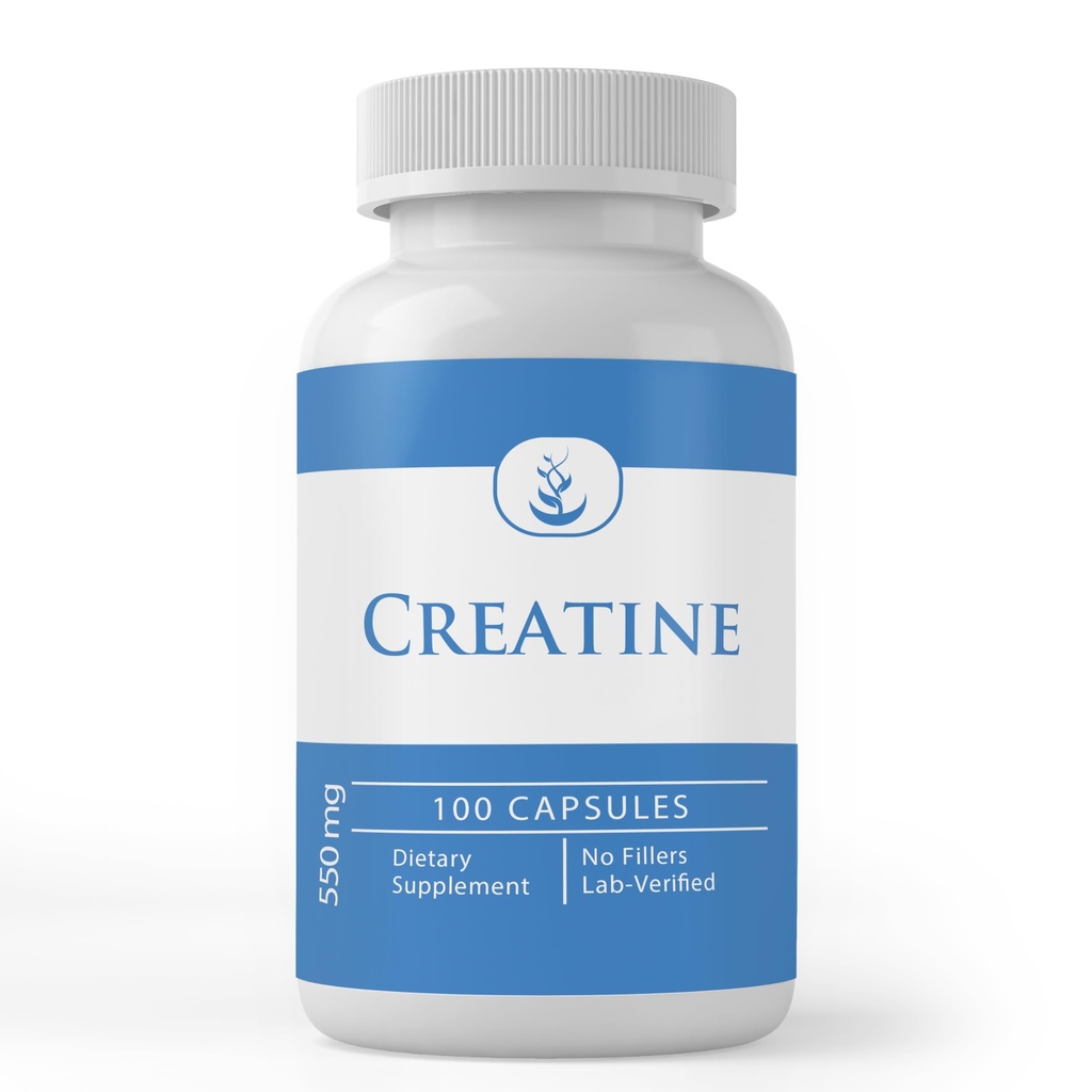 PURE ORIGINAL INGRÉDIENTS Créatine, (100 Capsules) Toujours Pure, Pas d'additifs ou de remplissage, Verifié en laboratoire