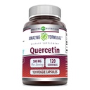 Formules étonnantes Quercetin 500mg 120 Capsules Veggie Supplément - Non-OGM - Sans gluten - Soutient la santé et le bien-être
