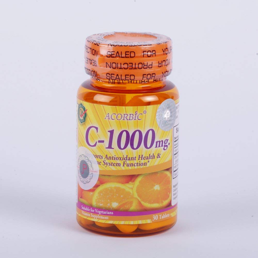 30 pillole Acorbic C 1000 Mg Vittamin C supplemento luminoso chiaro più veloce sbiancamento acido ascorbico