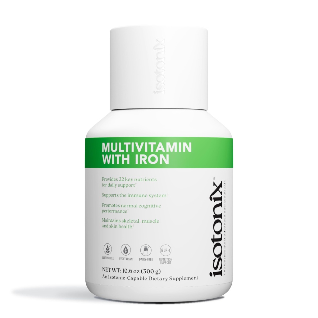 Isotonix Multivitamin mit Eisen - Unterstützt Immunsystem, Psychische Klarheit, Knochengesundheit & Energie - Ideal für Männer, Frauen - Glutenfrei, Non-GMO - 90 Servierungen