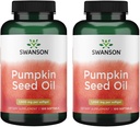 Huile de graines de citrouille de Swanson - Haute Biodisponible EFA - (100 Capsules Softgel, 1000mg chacune) 2 Pack