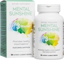 3 Cerveaux selon les facteurs naturels, le soleil mental, favorise l'équilibre de l'humeur saine, supplément alimentaire quotidien, végétalien, 90 comprimés enrobés entériques (90 portions)