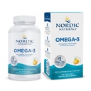 Nordic Naturals Omega-3, Lemon Flavor - 120 Soft Gels - 690 mg Omega-3 - Fish Oil - EPA & DHA - Immununterstützung, Gehirn & Herzgesundheit, Optimale Wellness - Non-GMO - 60 Servietten