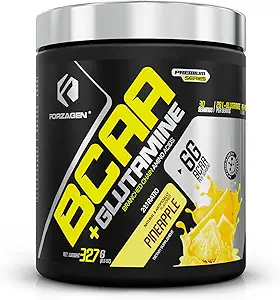 Polvere degli aminoacidi di Forzagen BCAAS con la polvere di BCAA della glutammina, gli aminoacidi della catena ramificata completano la polvere, BCAA Lean Energy Pre Workout - polvere di recupero del muscolo di allenamento post, 30 Servings