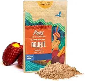 Andes Aguaje Fruit Powder - Buriti Wild Harvested in Peru - Unterstützung Menstrual Disorder - Non-GMO Allegen-Free & Vegan - Halal - Enthält Phytoestrogens - 5.2 Unze (40 Servierungen)