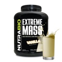 NutraBio Extreme Mass Gainer Protéine Poudre, Protéine 53G, Gaineur de poids propre, Augmenter la masse musculaire, Acid Amino Plein spectre - Vanille, 6 Pound
