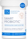 Essential Stacks Smart Probiotic - 50 miliardi di CFU, 11 Probiotici Strains, 2 Prebiotici, Delayed Release Capsules - Un Prebiotico giornaliero per le donne e gli uomini (30 capsule)
