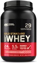 Optimum Nutrition Or Standard 100% Whey Protéines poudre, fraises et crème, 2 livres (emballage mai Vary)