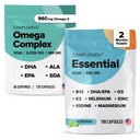 Complément Complexe Omega et ensemble de multivitamines essentielles – Soutien nutritionnel végétalien complet pour une santé et un bien-être optimaux