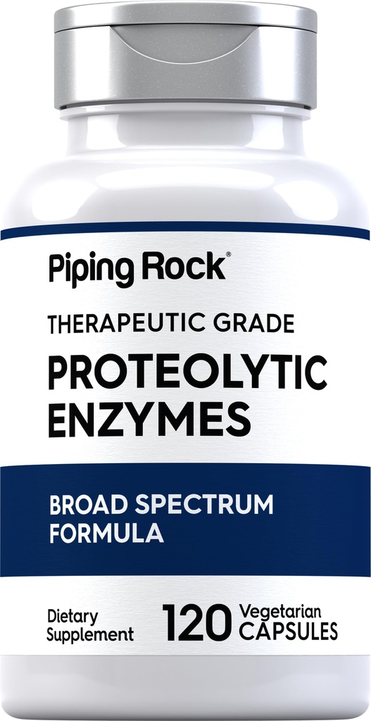 Piping Rock Proteolytische Enzyme Supplement | 120 Kapseln | Breitbandkomplex | Vegetarisch, Nicht-GVO, Glutenfrei