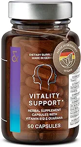 CLAV® N°3 Vitality Support - Vegan Multivitamin - Energy & Focus Supplement - Vitamina B Complex - Guarana, Ginseng, Ginkgo Extract - 60 Capsule - 1 Mese