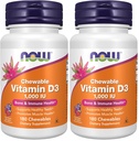 JETZT Ergänzungen, Vitamin D-3 1.000 IU, Natürliche Frucht Geschmack, Strukturelle Unterstützung*, 180 Chewables (Pack von 2)