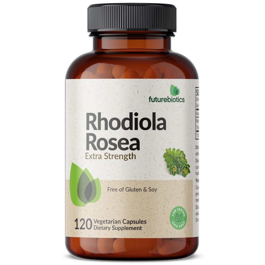 Futurebiotiques Rhodiola Rosea Poudre Adaptogène Herbe Capsules végétariennes, 120 Compte