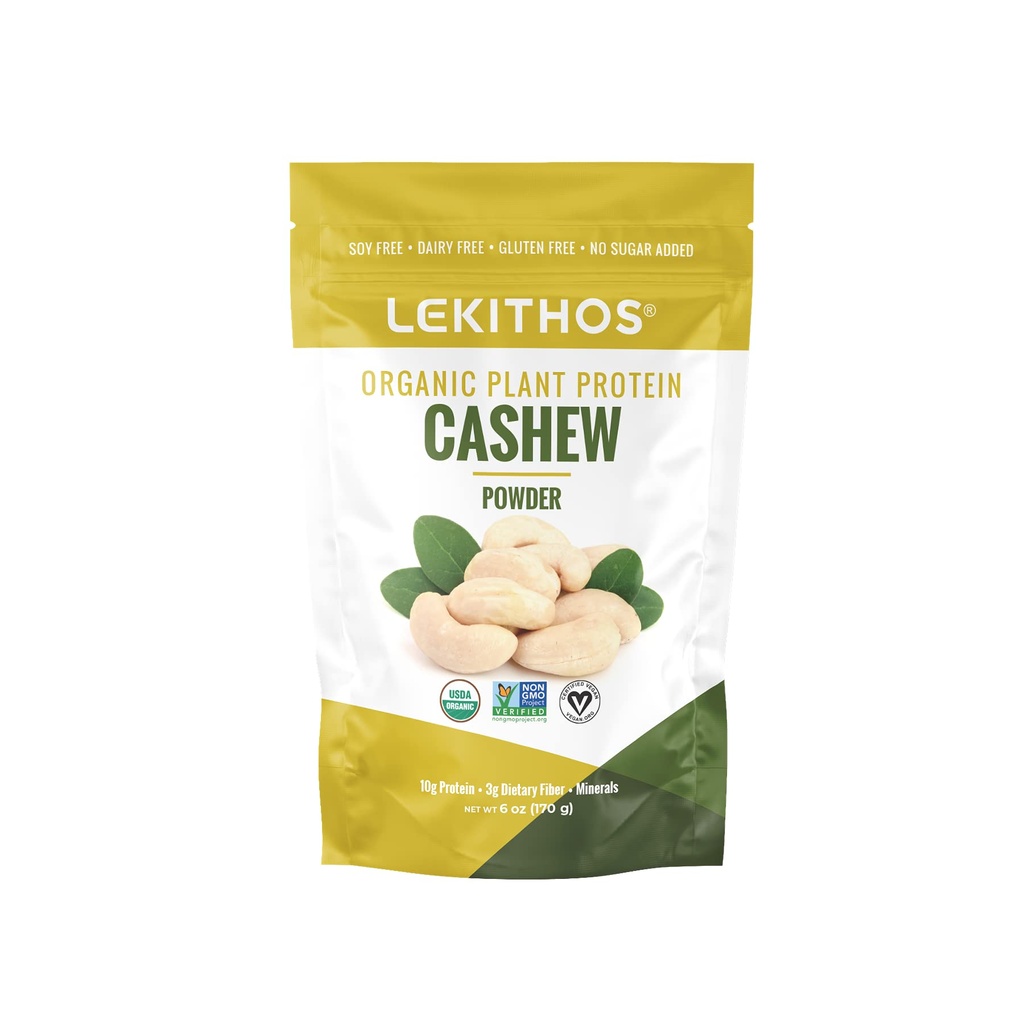 Bio Cashew Protein Cashew Powder - 6 oz - 10g Protein - Certified USDA Organic, Non-GMO Project Verified, No Added Sugars - Certified Vegan, Gluten Free