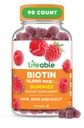 Gummies biotina vitale | 10.000mcg | Grande pelle degustativa dei capelli e delle unghie | Integratore vegano senza OMO | Pelle dei capelli e Vitamine per le donne | 90 Gummie