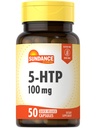 Sundance 5-HTP 100mg | 50 Kapseln | 5 Hydroxtryptophan | Non-GMO & Gluten kostenlose Ergänzung