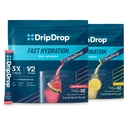DripDrop Hydration - Elektrolyt-Pulverpackungen - Watermelon & Lemon Bundle - 64 Zähler