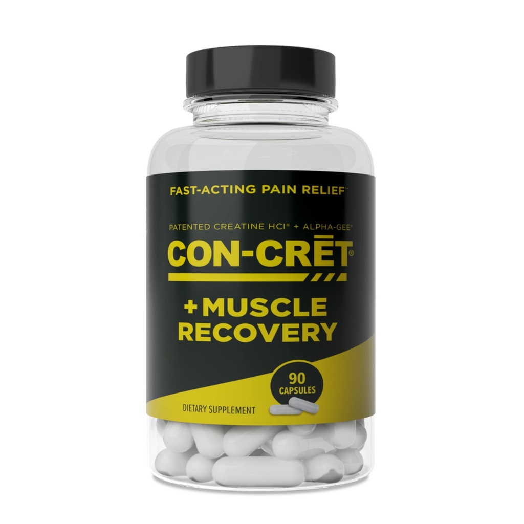 CON-CRET ProMera Sports Muscle Recovery, Concentrated Creatine und Alpha-GEE®, Unterstützt Muskelrückgewinnung, Reduziert Soreness, Restores Muscle Health, 90 Kapseln