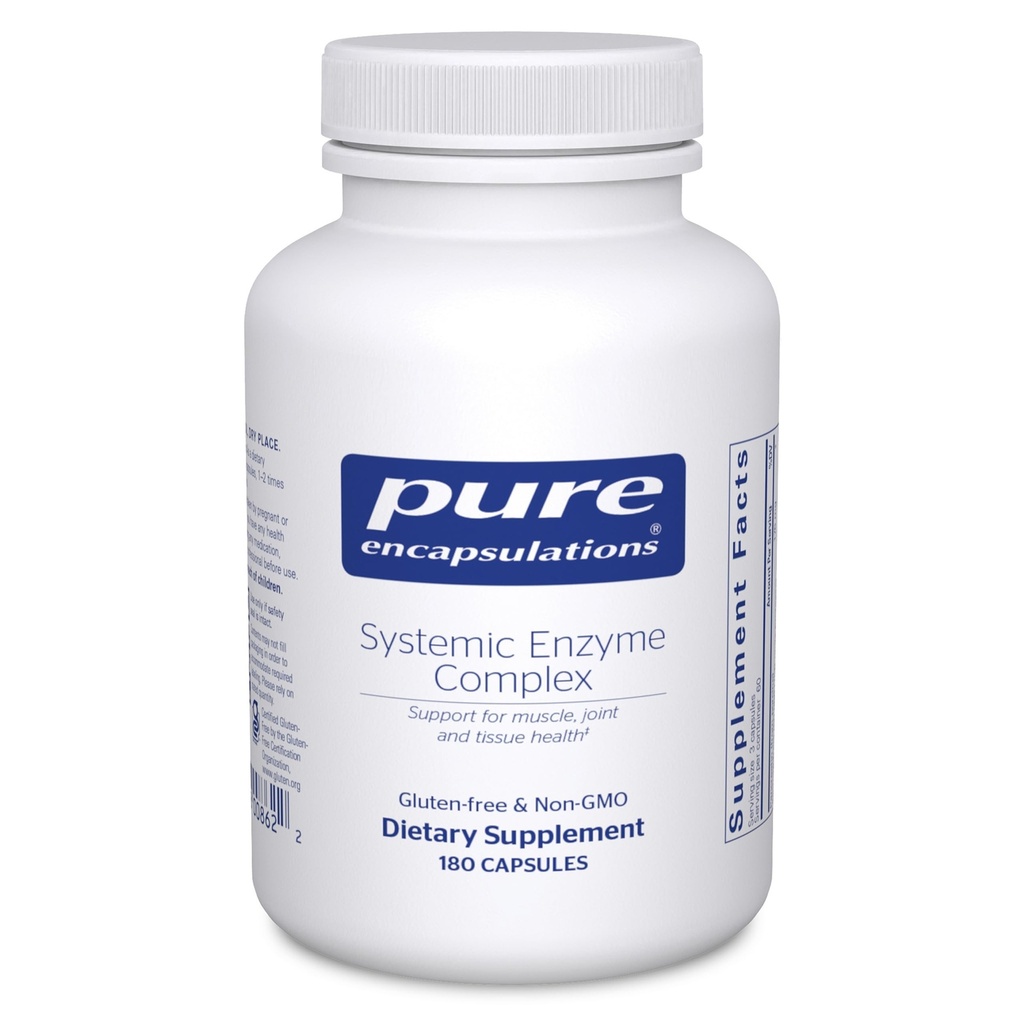 Pure Encapsulations Systemic Enzyme Complex - unterstützt Muskelrückgewinnung & Gelenkgesundheit - für Immungesundheit* - Glutenfrei & Non-GMO - 180 Kapseln