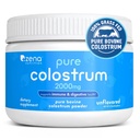 Zena Nutrition Bovine Colostrum Powder Supplement, 2000mg Pure Colostrum, Supporta la salute immunitaria e digestiva, promuove la salute del fegato, Keto, Gluten Free, Fat Free, Grass Fed, Unflavored, 30 Servings