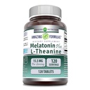 Amazing Formulas Melatonin Plus L-Theanine 15.5 Mg | Compresse Supplemento | Non-GMO | Gluten-Free Made in USA (1 Pack | 120 Count)
