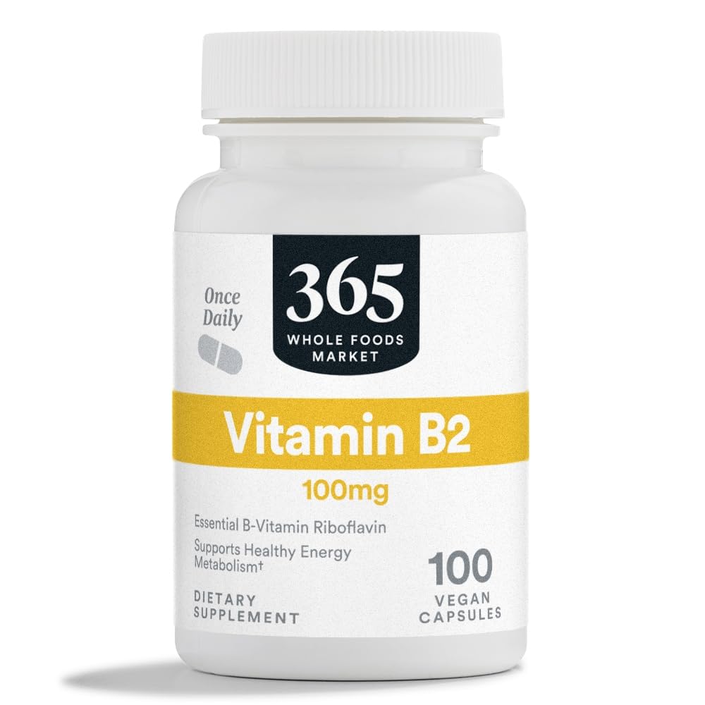 365 By Whole Foods Market, Vitamina B2, 100Mg, 100 capsule vegetali