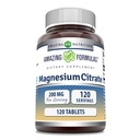 Erstaunliche Formeln Magnesium Citrat | 200 Mg Tabletten | Mineralische Ergänzung | Non-GMO | Gluten Free | Made in USA (1 Pack, 120 Count)