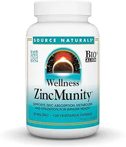 Quelle Naturals Wellness ZincMunity, unterstützt Zinkabsorbtion, Stoffwechsel und Utlisierung für Immungesundheit*, 50 mg Zink - 120 vegetarische Kapseln