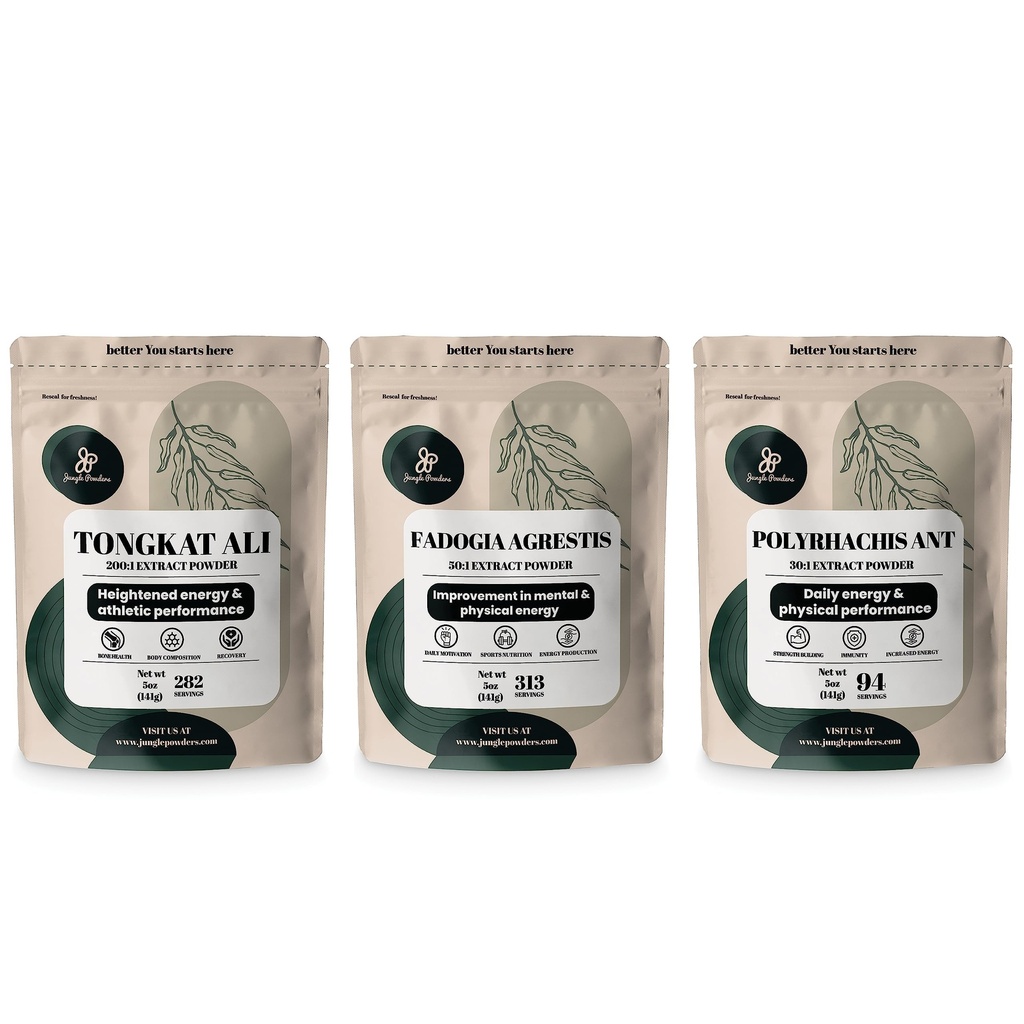 Polveri della giungla Tongkat Ali per gli uomini 282 Serve, Fadogia Agrestis Estratto di polvere 313 Serve, Nero Ant 30:1 Concentrazione 94 Serve 5oz Supplemento Mens Assistenza sanitaria per Drive & Passion