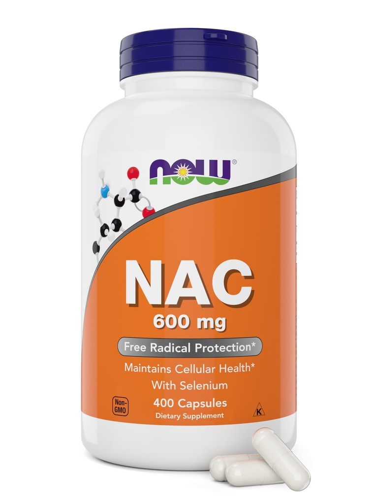 Jetzt NAC 600 mg, 400 Kapseln (Pack von 2), N-Acetyl Cystein mit Selenium
