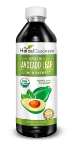 Avocado Leaf Extract Liquid Supplement - Avocado Fruit, Hoja de Aguacate, Avocado Leaves for Vitamins, Fibra alimentare, Skin & Immune Support, Digestive Health - 12oz Herbal Goodness