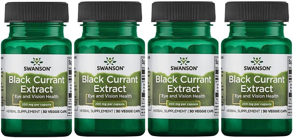 Estratto di ribes nero di Swanson 200 mg 30 tappi di veg 4 pacchetto