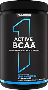 Regola 1 BCAA attivo - Performance, Hydration e Recovery Support con 5g BCAAs + Electrolytes, L-Glutamina e Citrulline (30 Serve, Blue Raspberry)