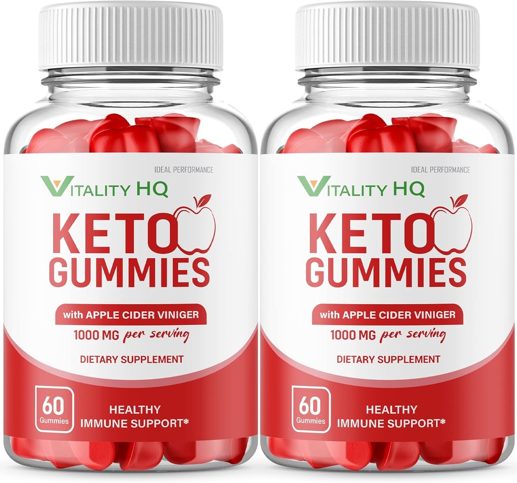 IDEAL PERFORMANCE (2 Pack) Vitalité HQ Ketos Gummies Vitalité Ketos ACV Gummies Vitalité ACV Gummie Vitalité Ketos Gummies (120 Gummies)